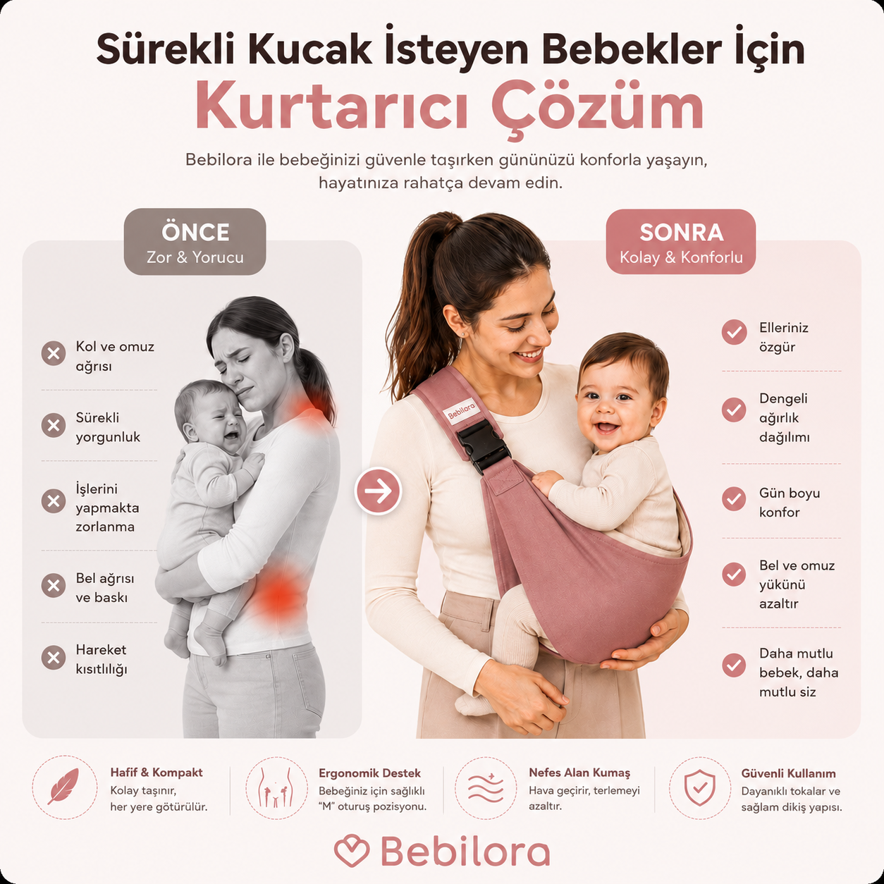 Bebilora® Bebek Taşıma Askılığı