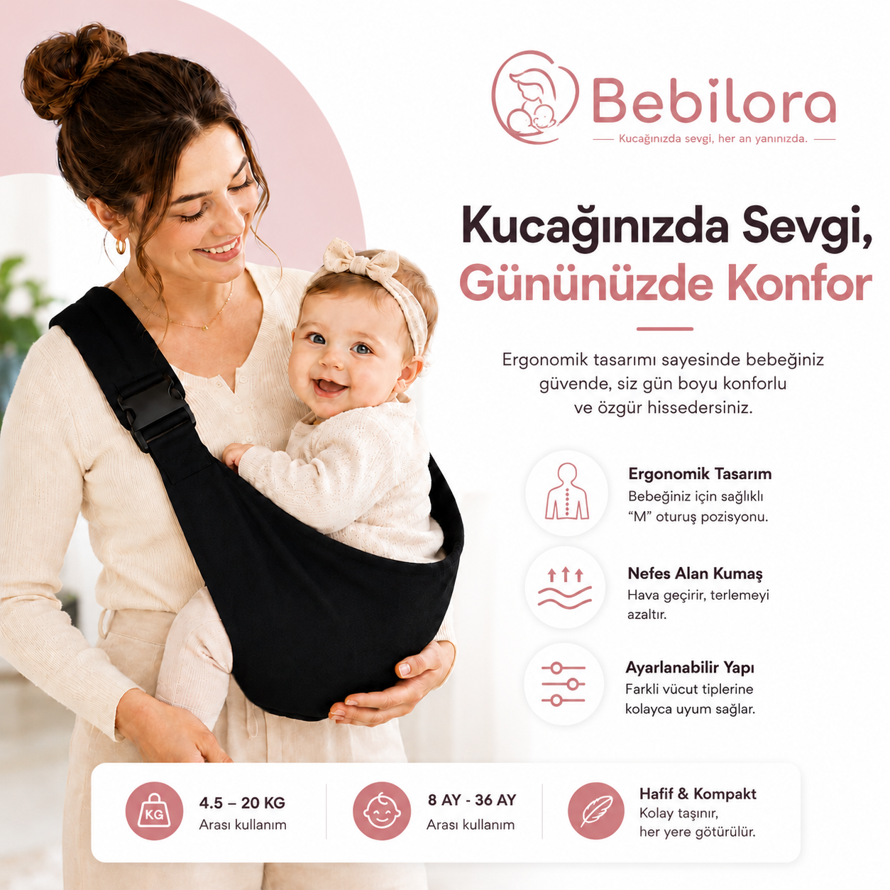 Bebilora® Bebek Taşıma Askılığı